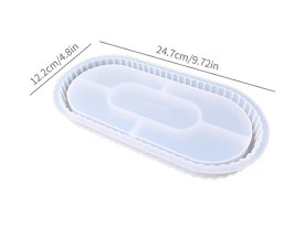 Molde silicona bandeja ovalada rizada grande